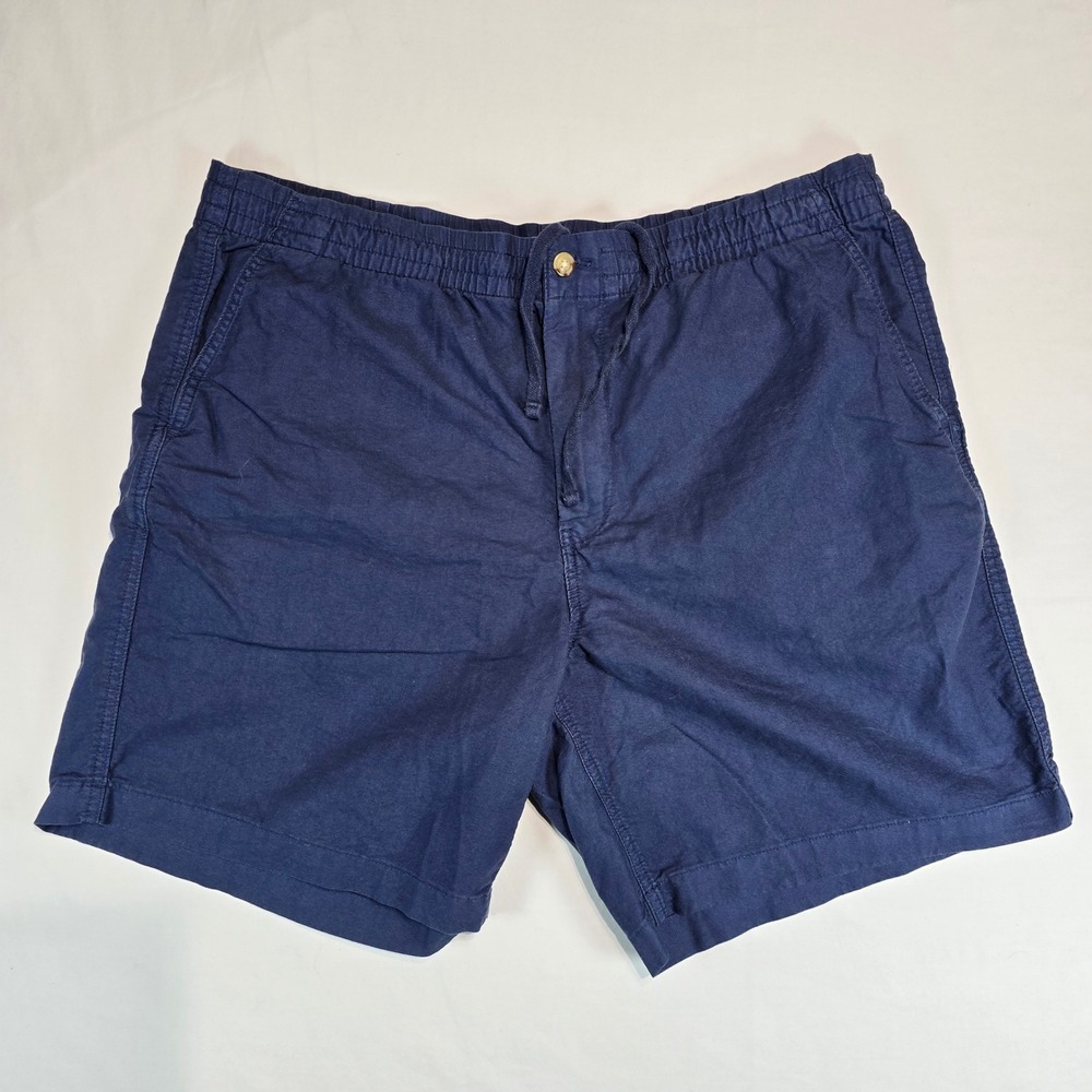 Polo Ralph Lauren Mens XXL Navy Blue Classic Fit Cotton Drawstring Shorts